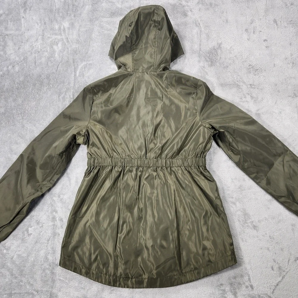 Limited Too Jacket Girls Large 14/16 Hooded Raincoat‎ New Army Polyester